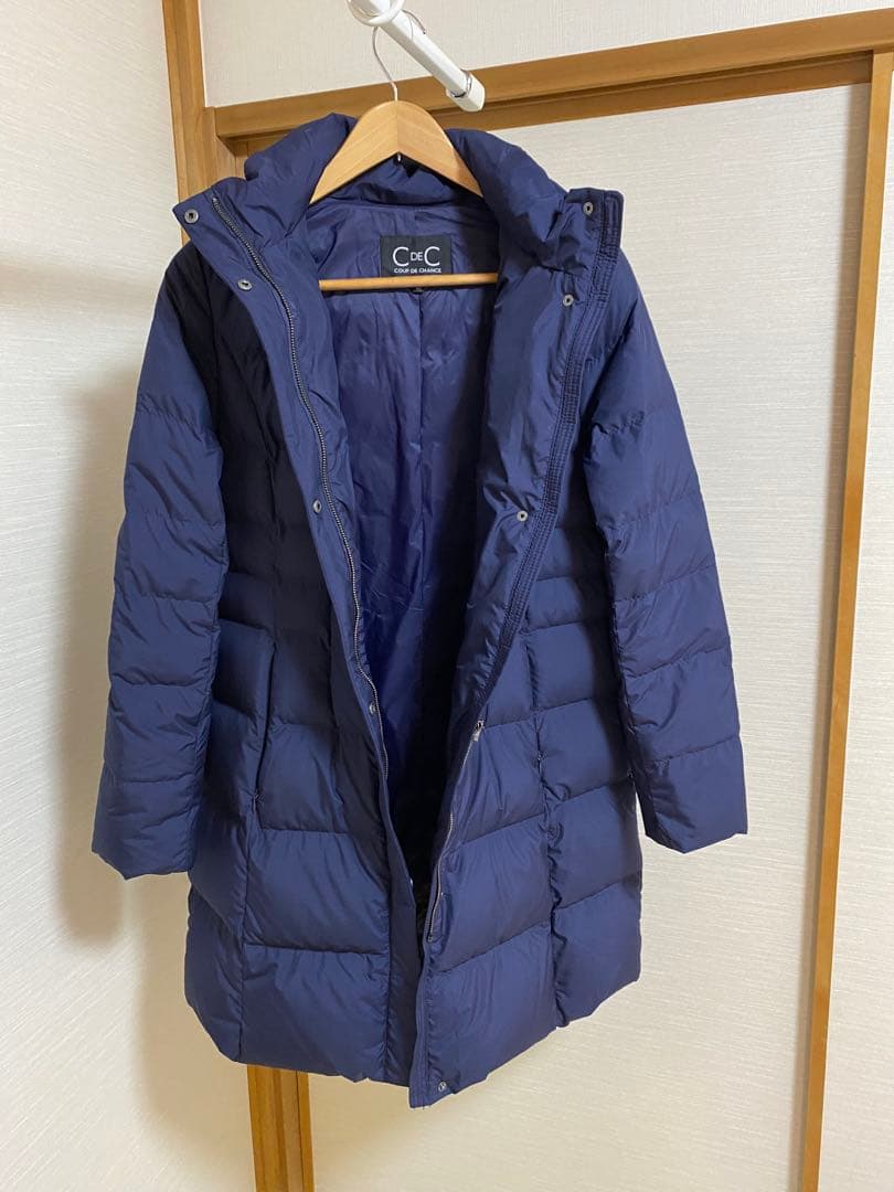 値下げ⭐︎美品⭐︎クードシャンス ネイビー フランス産ホワイトダック
