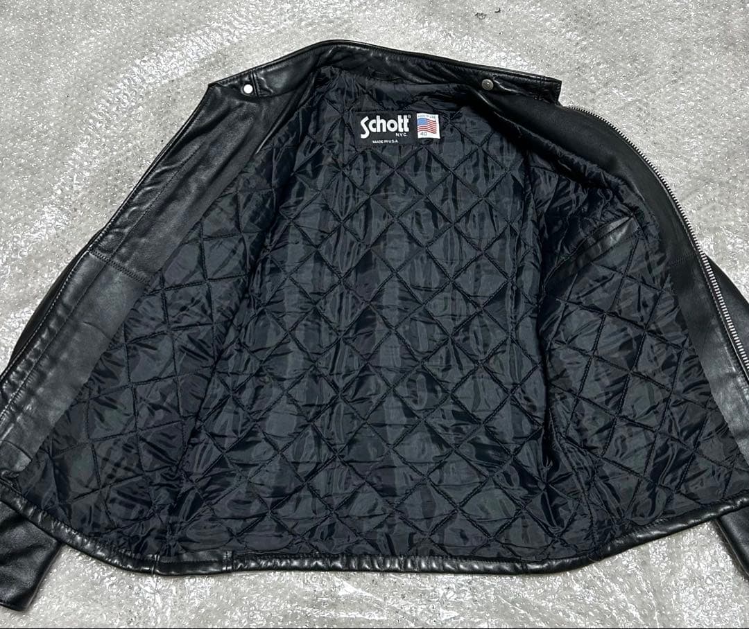 ①schott【40】641Q 米国製◇革ジャンninjaハーレーgpzショベル - メルカリ