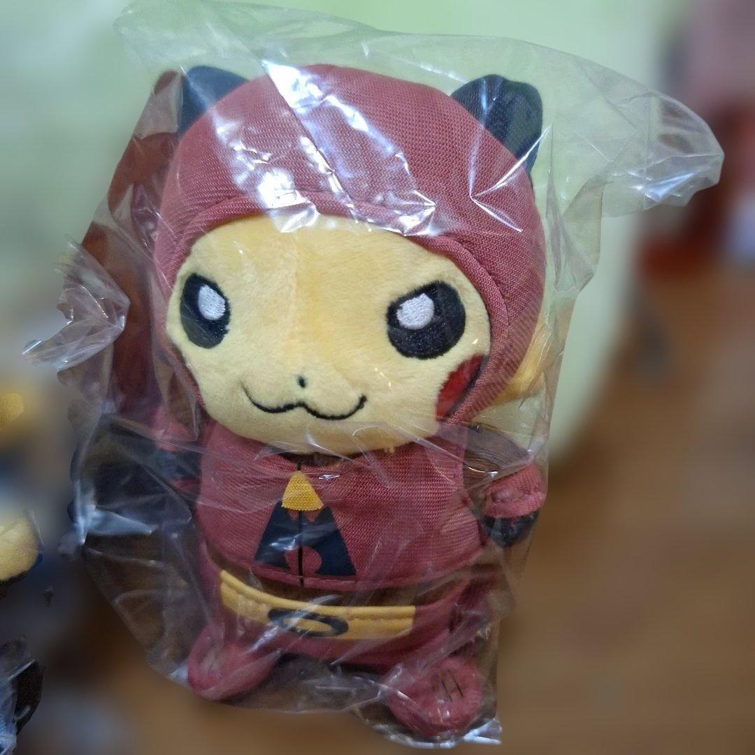 団員ごっこ　ピカチュウ　マスコット　ぬいぐるみ　アクア　マグマ　ポケモンセンター