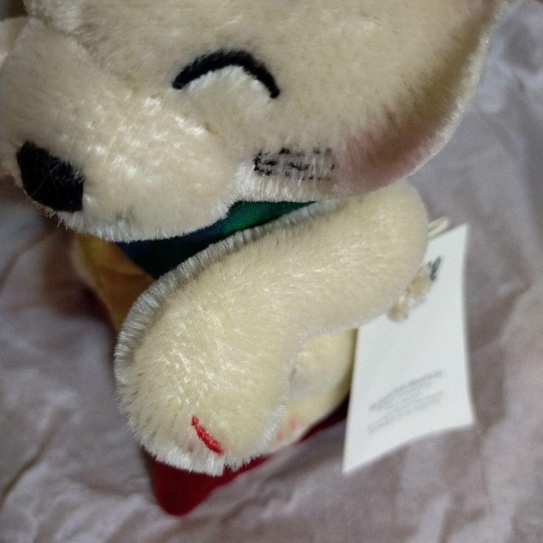 白タグ 招き猫 開運 招福 15tcm Steiff シュタイフ 証明書付