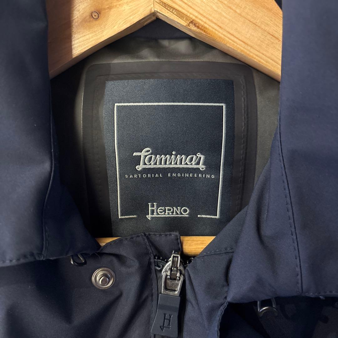 こ*い様 HERNO / ヘルノGORE-TEXフード付きカーコート ネイビー - メルカリ