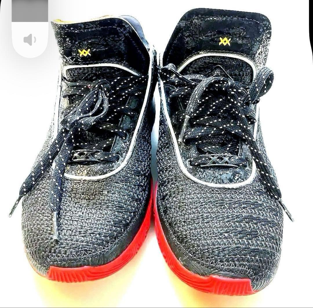 極美品 NIKE レブロン20 26cm バッシュ 黒赤 - メルカリ