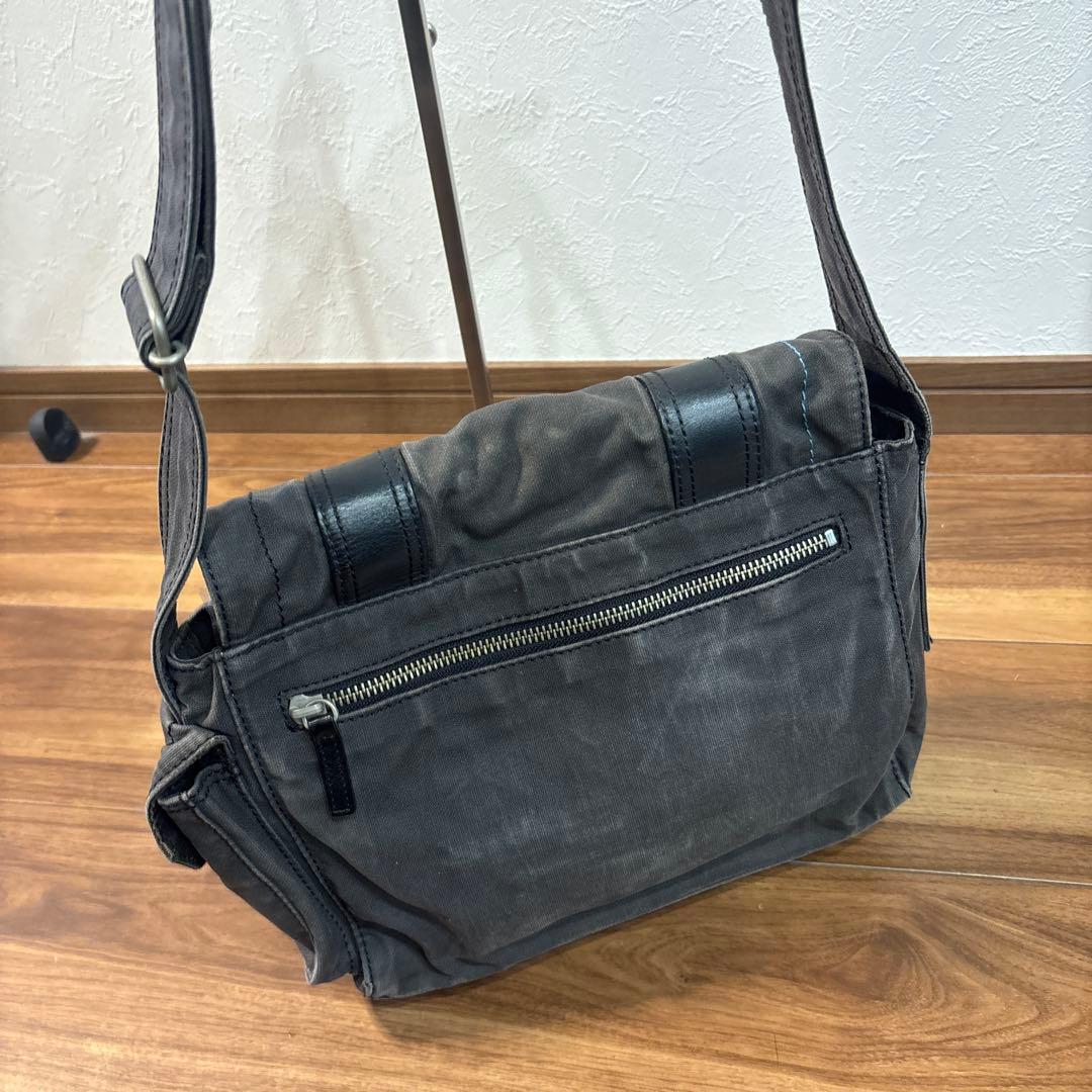 Paul Smith ポールスミス 帆布キャンパス×レザー ショルダーバッグ