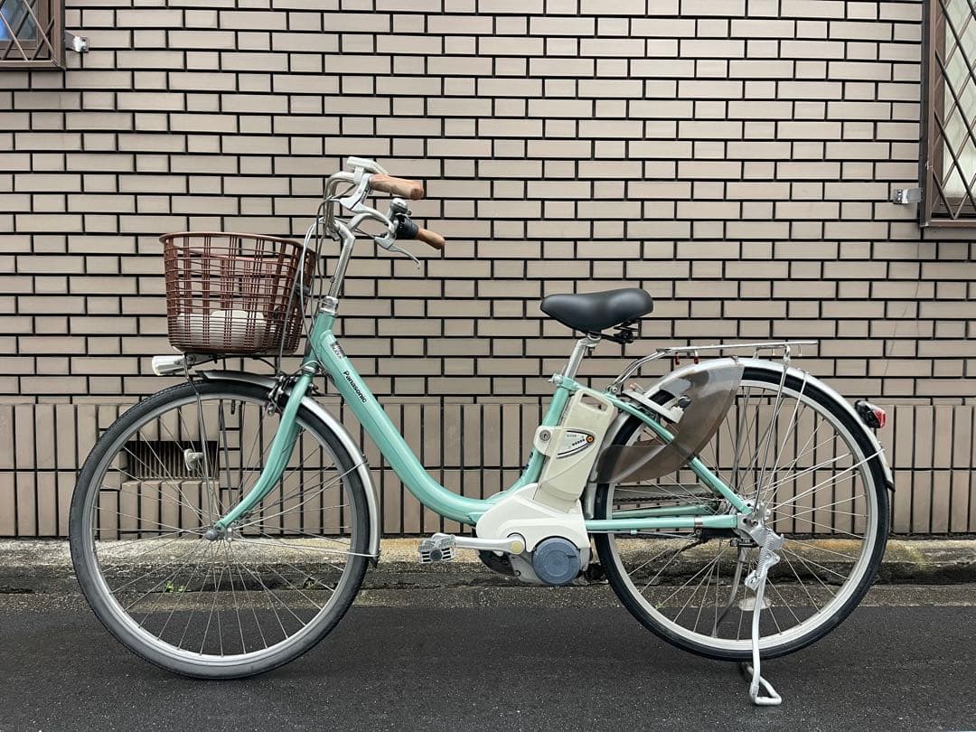 12ahパナソニック26インチ電動アシスト自転車 パナソニック電動アシスト自転車 ビビ・SX26インチ マットモスグリーン