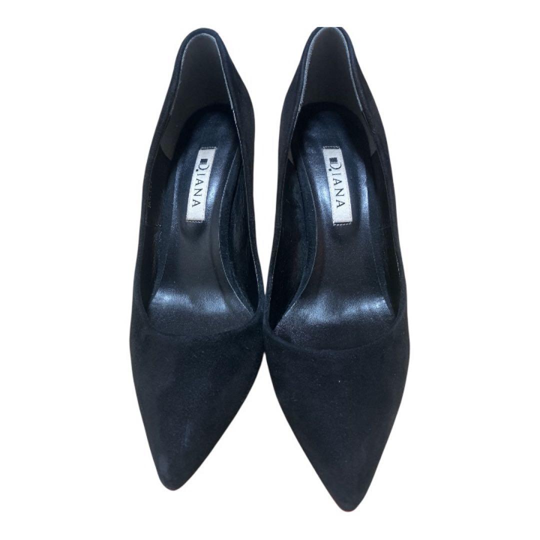 DIANA ダイアナ パンプス スエード ブラック レッドソール 23.5cm