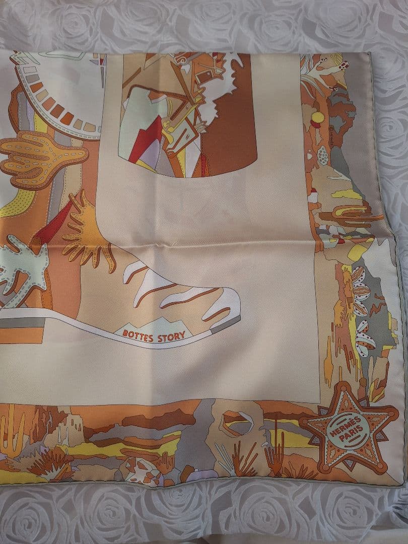 新品未使用　エルメスカレ90 《ブーツ・ストーリー》