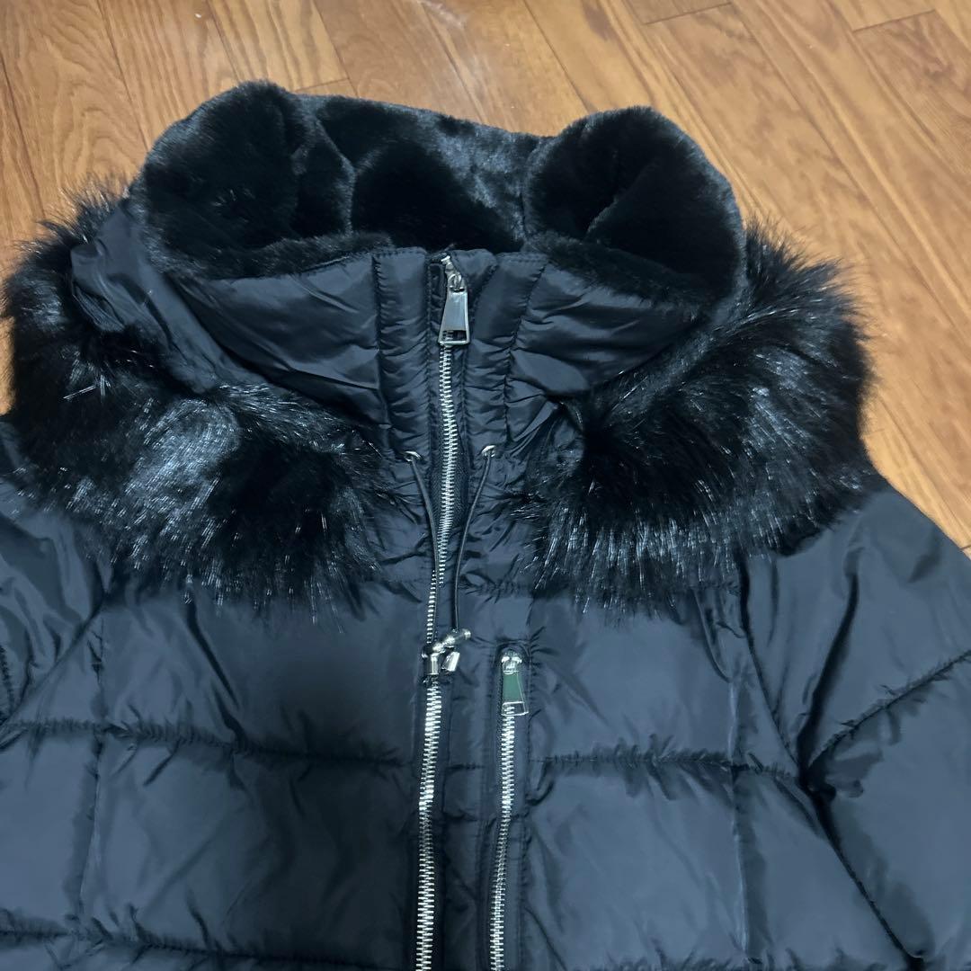 極美品 人気ZARA ブラック ダウン ジャケット ファー付き - メルカリ