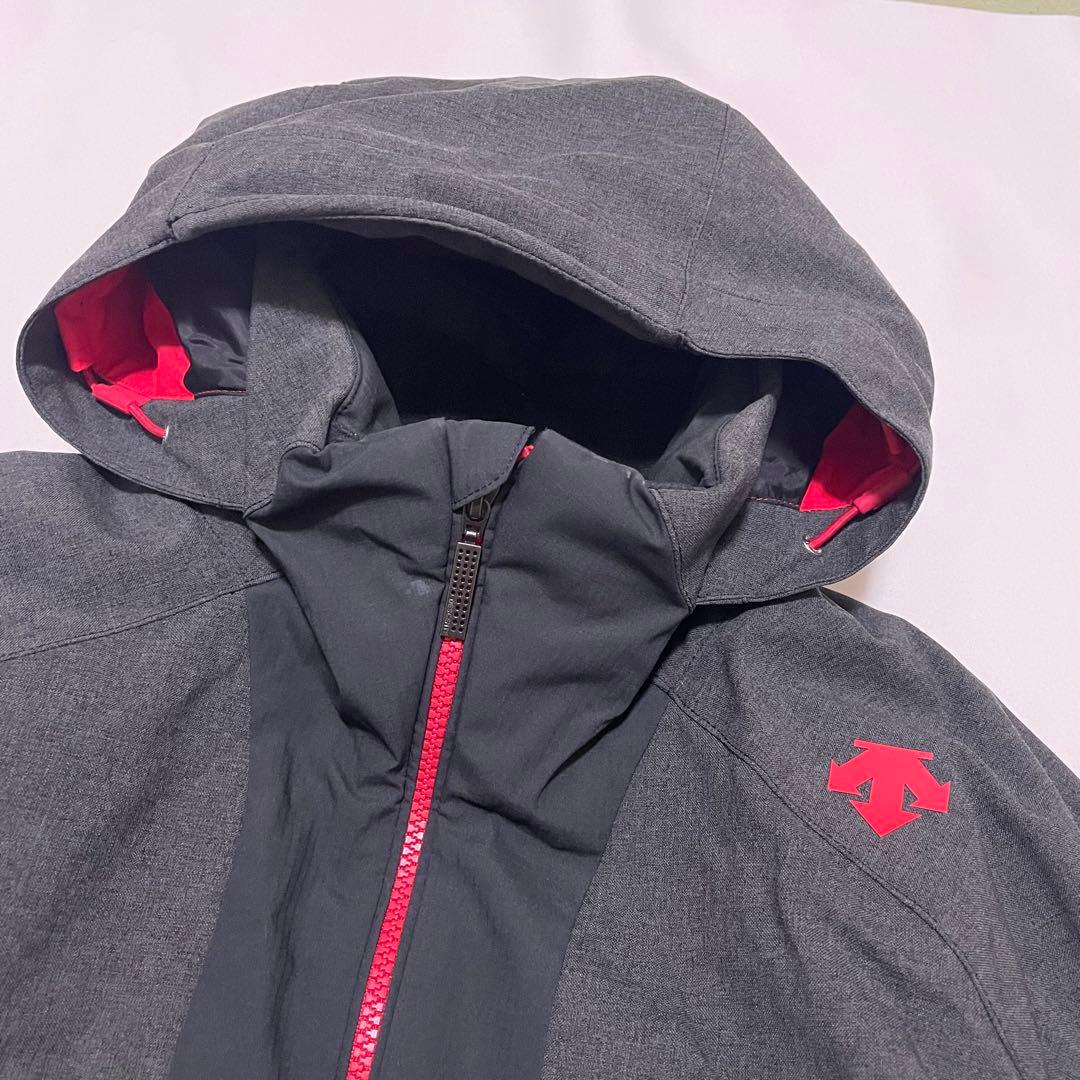 DESCENTE レッド ブラック スキーウェア 上下セット M お 手