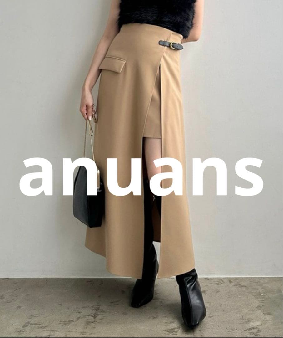 新品未使用 anuans キュロット MEDIUM ベージュ レディース anuans（アニュアンス） セットアップ M ベージュ レディース