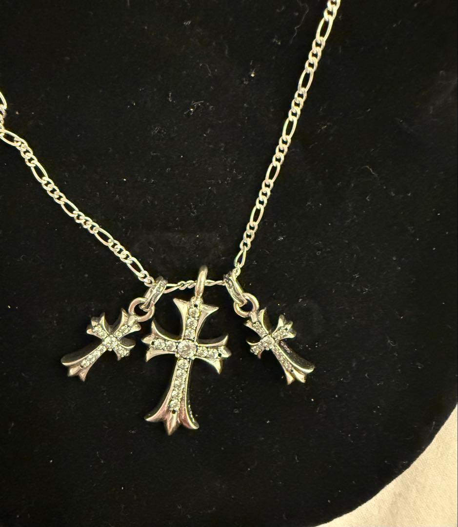 シルバー925クロスモチーフ フィガロネックレス 60cm 19.6g