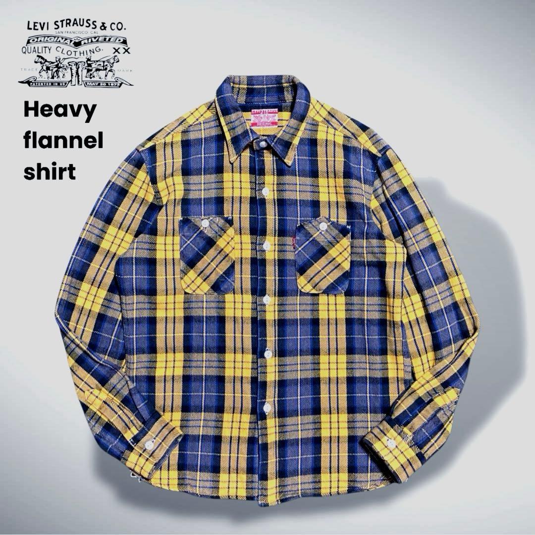 Levi'sリーバイス キムタク 着画 ヘビーウェイトネルシャツ黄色