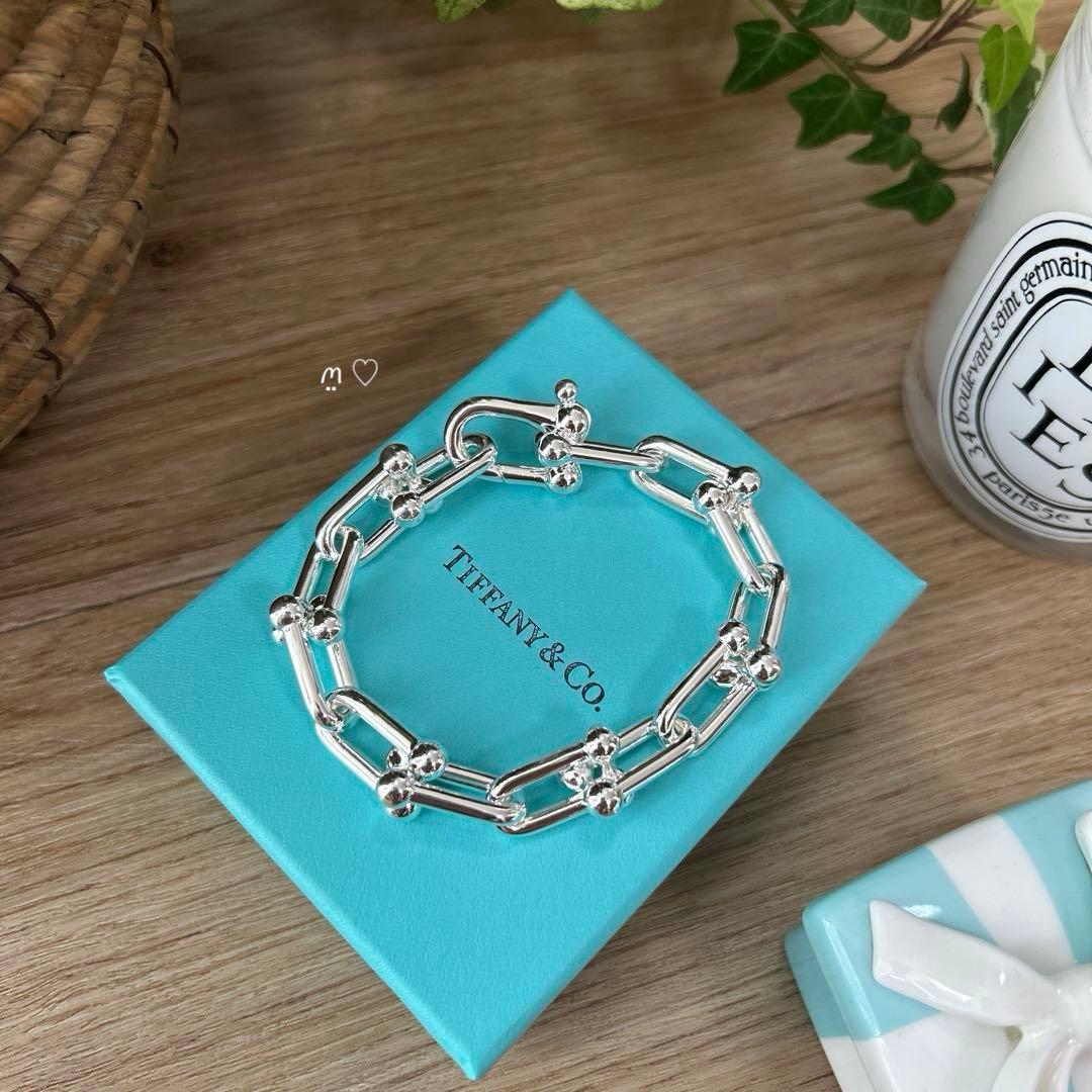 ティファニー　ハードウェアラージリンクブレスレット　20.5cm　シルバー