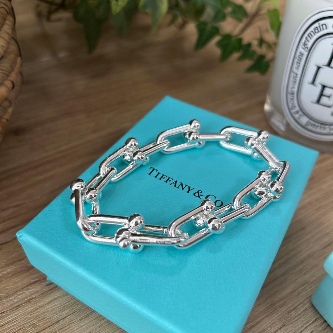 ティファニー　ハードウェアラージリンクブレスレット　20.5cm　シルバー