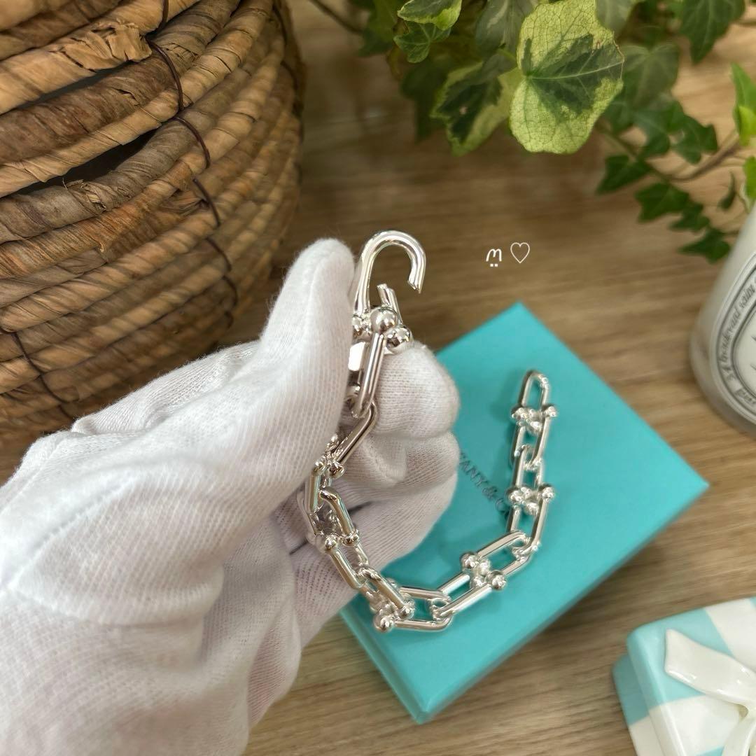 ティファニー　ハードウェアラージリンクブレスレット　20.5cm　シルバー