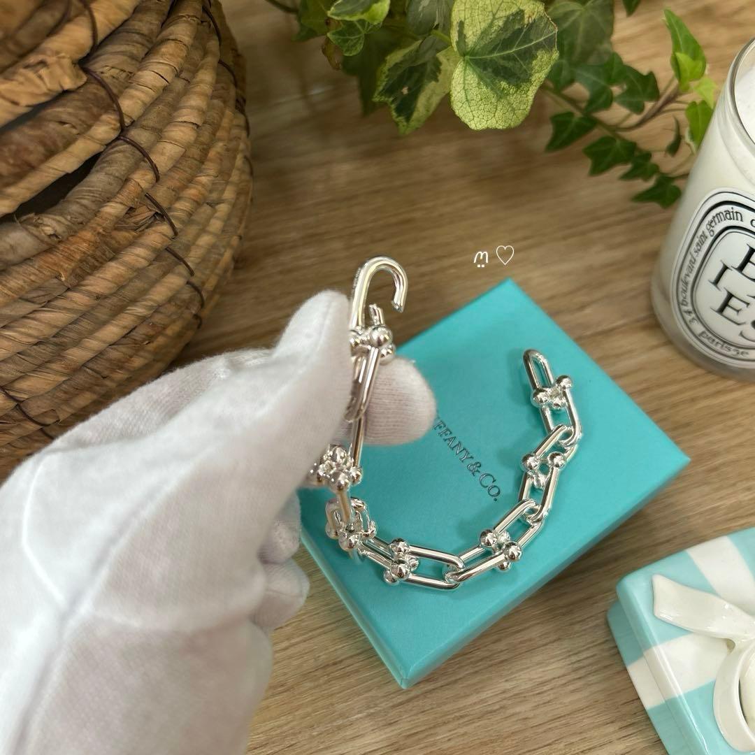 ティファニー　ハードウェアラージリンクブレスレット　20.5cm　シルバー