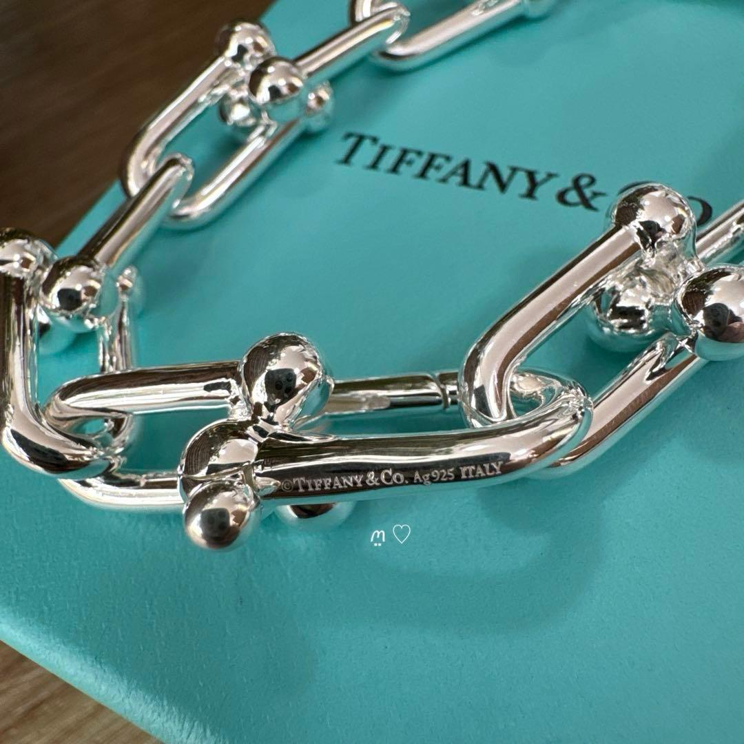 ティファニー　ハードウェアラージリンクブレスレット　20.5cm　シルバー