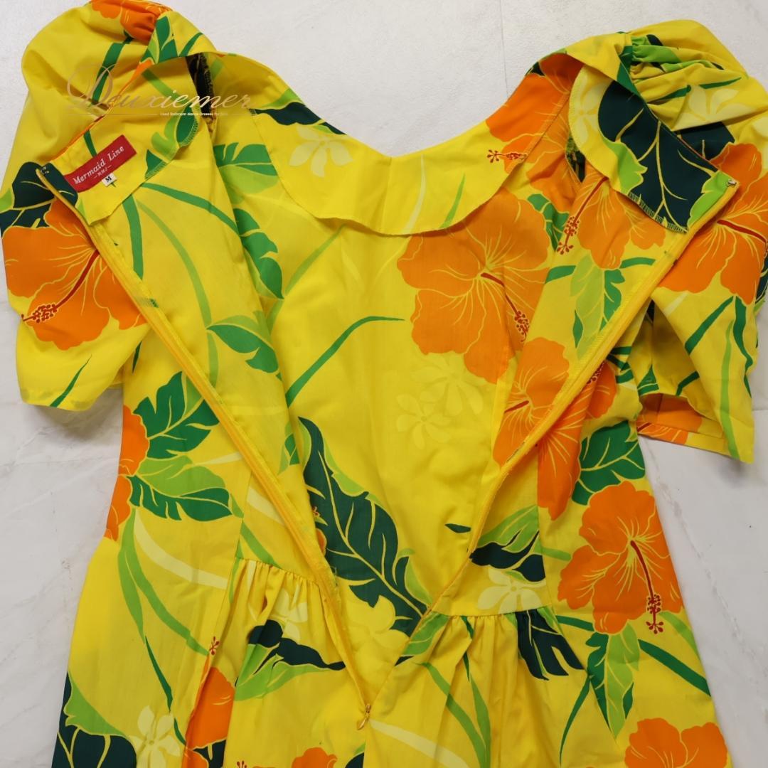 フラダンス衣装】イエロー MermaidLine MMJ ワンピース ドレス - メルカリ