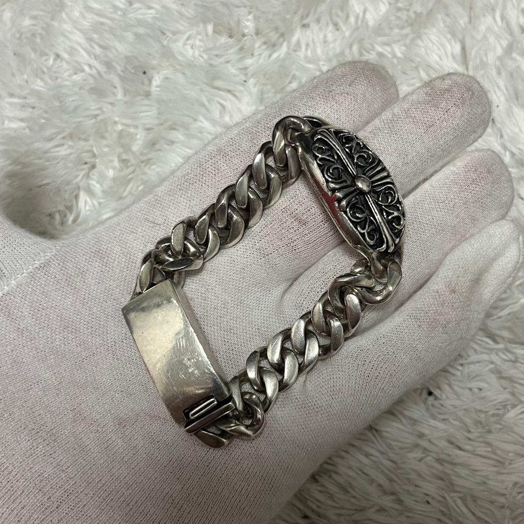入手困難✨silver 925 オーバークロスモチーフ　ブレスレット 90.5g