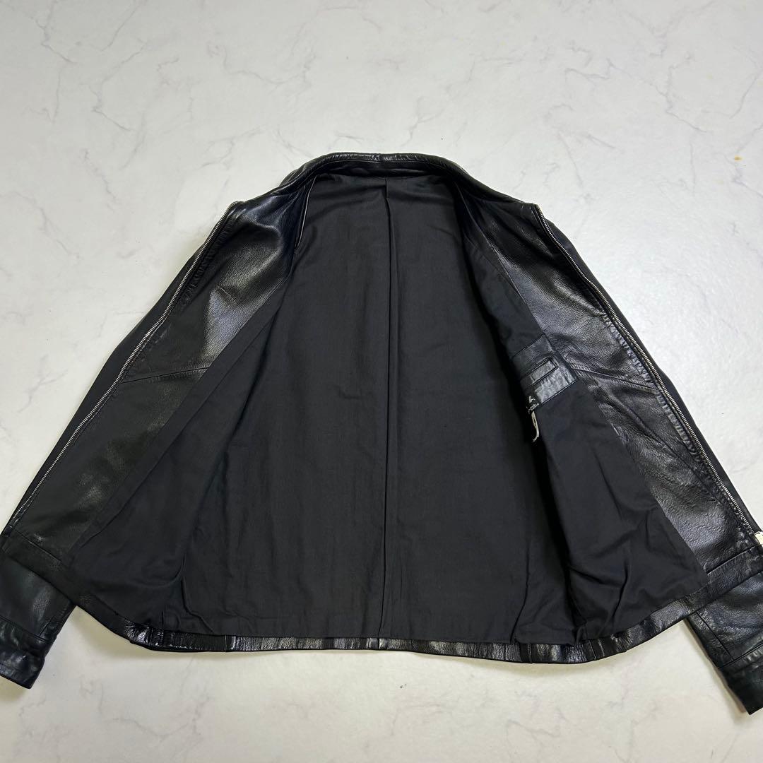90s】仏製 アニエスベーオム レザー ドリズラージャケット 黒 riri