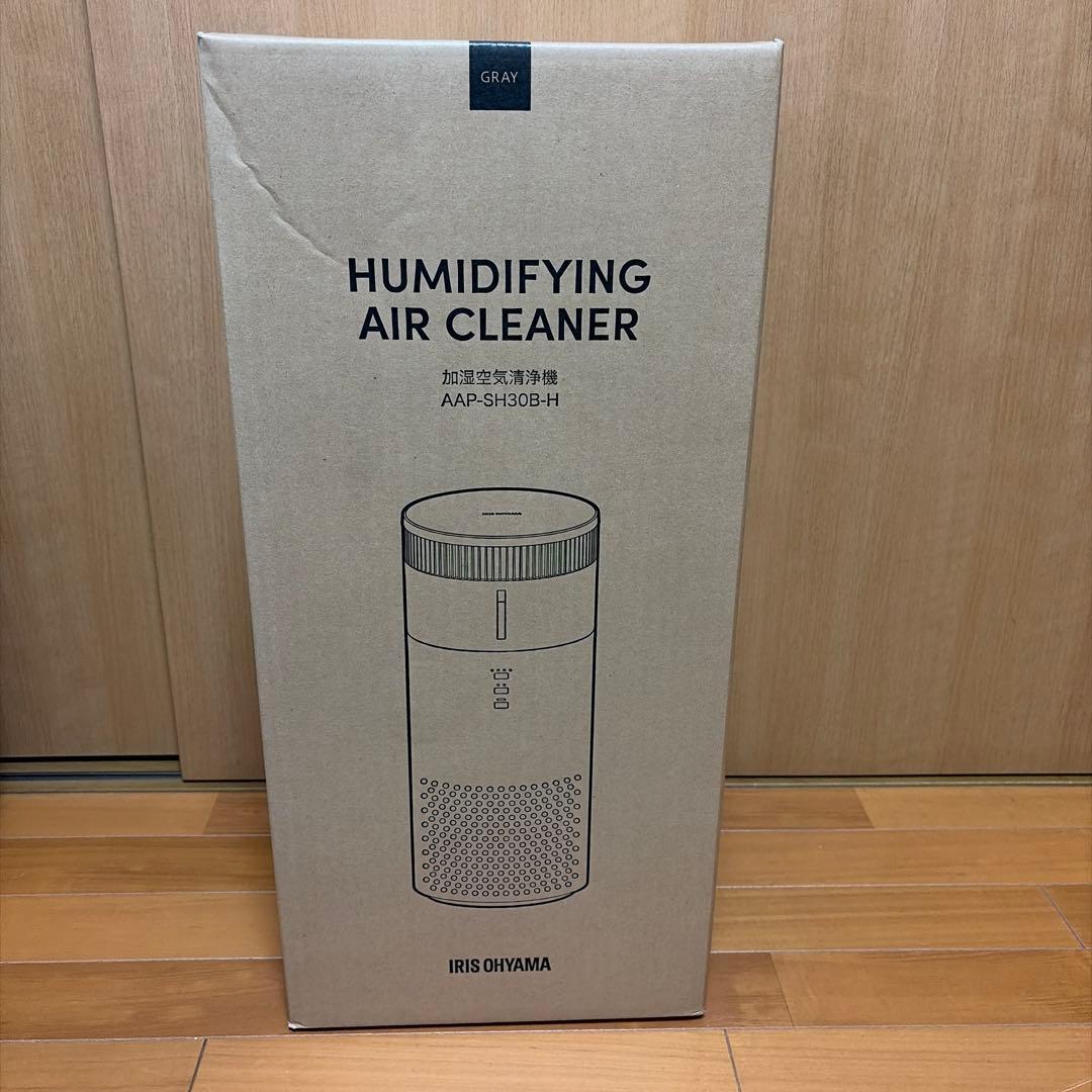 Iris Ohyama AAP-SH30B-H 加湿空気清浄機 グレー AAP-SH30B-H 加湿空気清浄機 16畳 HEPAフィルター アイリスオーヤマ 幅