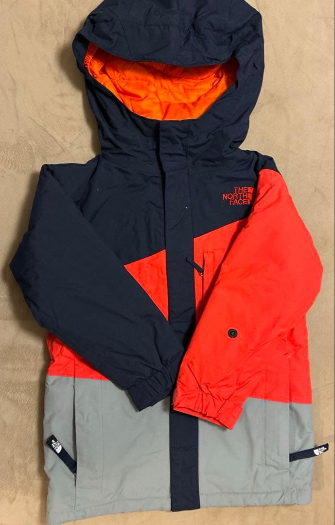 THE NORTH FACE キッズ/スキージャケ/ネイビー/オレンジ/グレー 公式・限定】トドラーノベルティスクープライトジャケット（キッズ