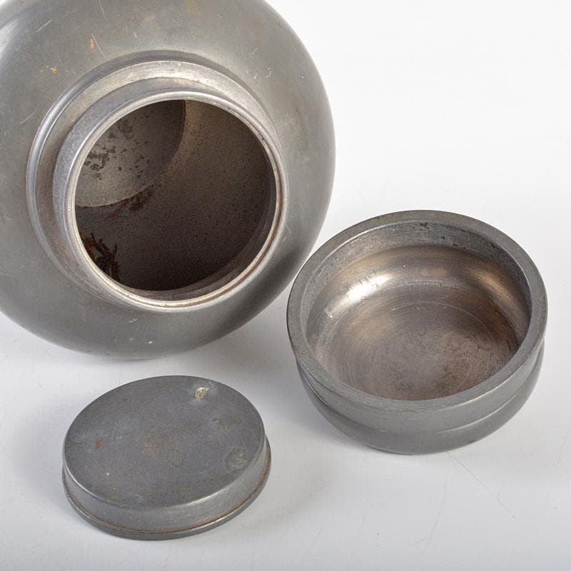 煎茶道具 英祥堂造 古錫 茶壷 茶心壷 約749g Y R6145