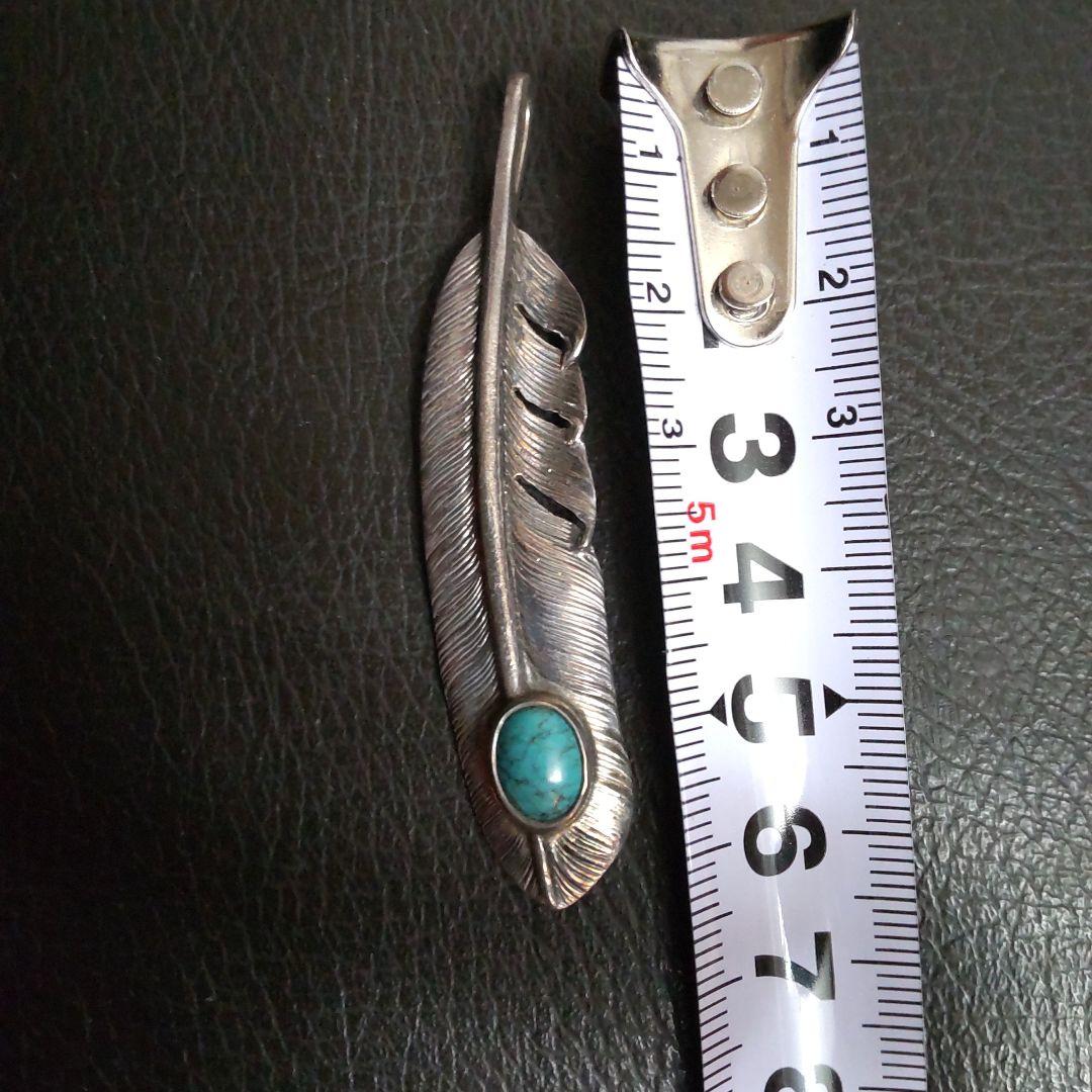 ファーストアローズ ターコイズ付きフェザー Lサイズ ペンダント