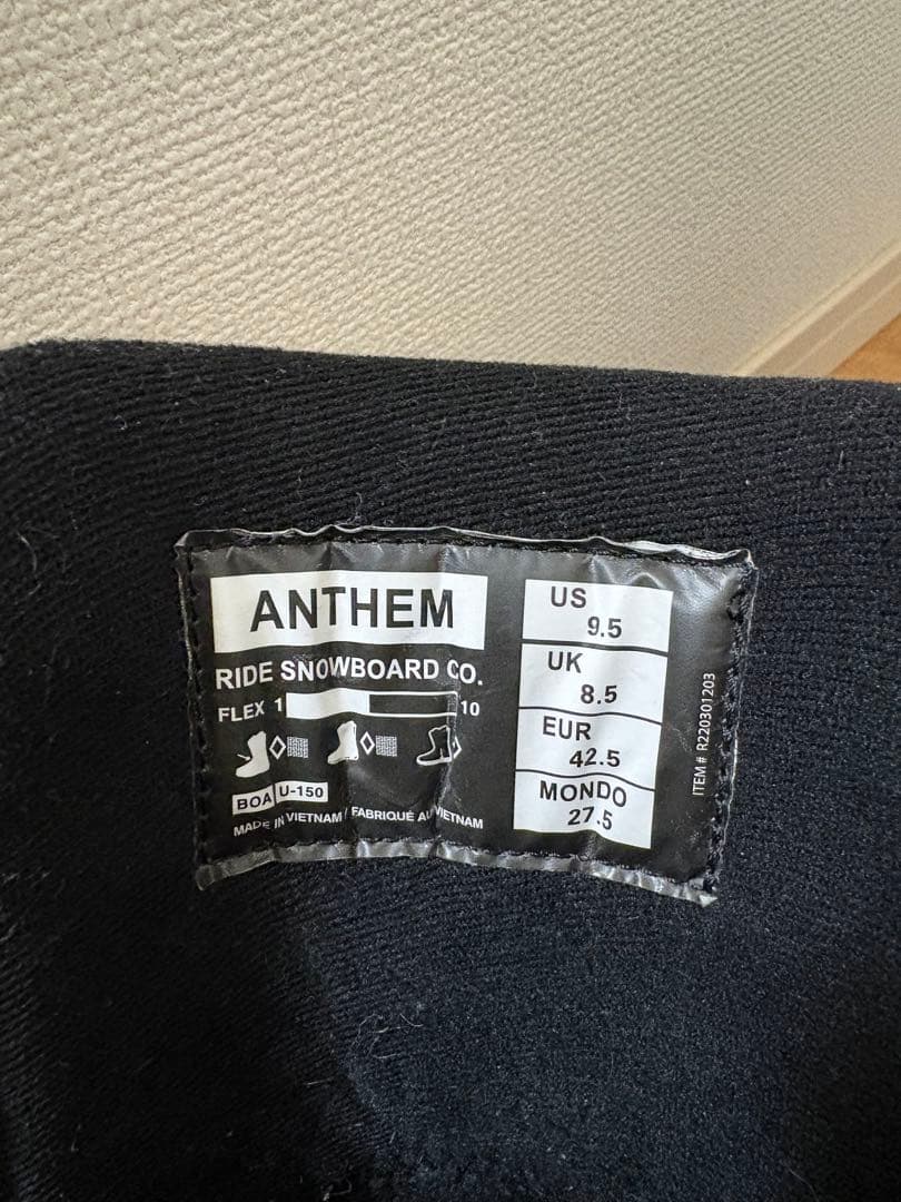 RIDE ANTHEM ブーツ 27.5cm