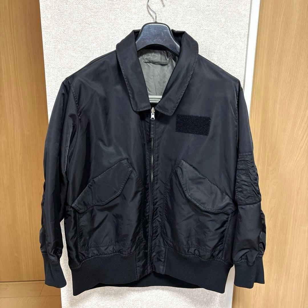 jeanasis リバーシブルフライトジャケット ブラック - メルカリ