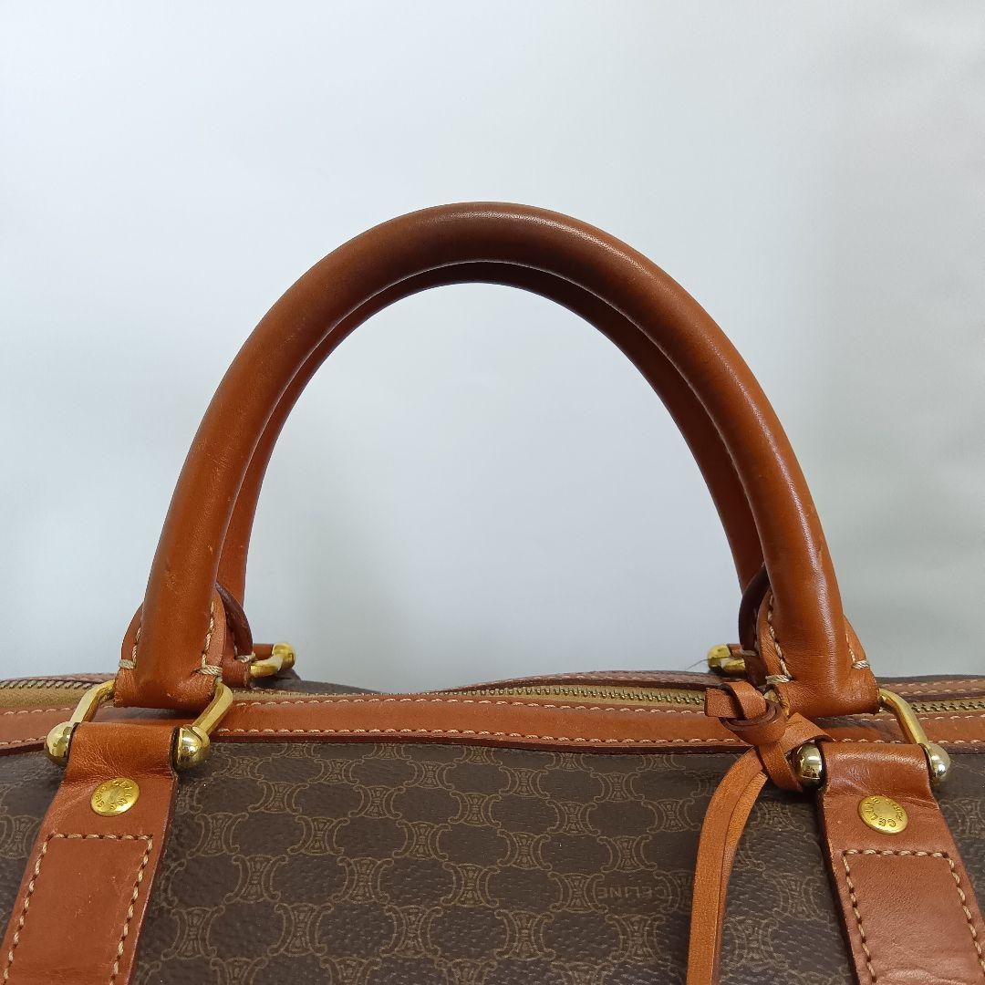 AMN01 セリーヌ 極美品 マカダム ボストンバッグ トリオンフ ゴールド