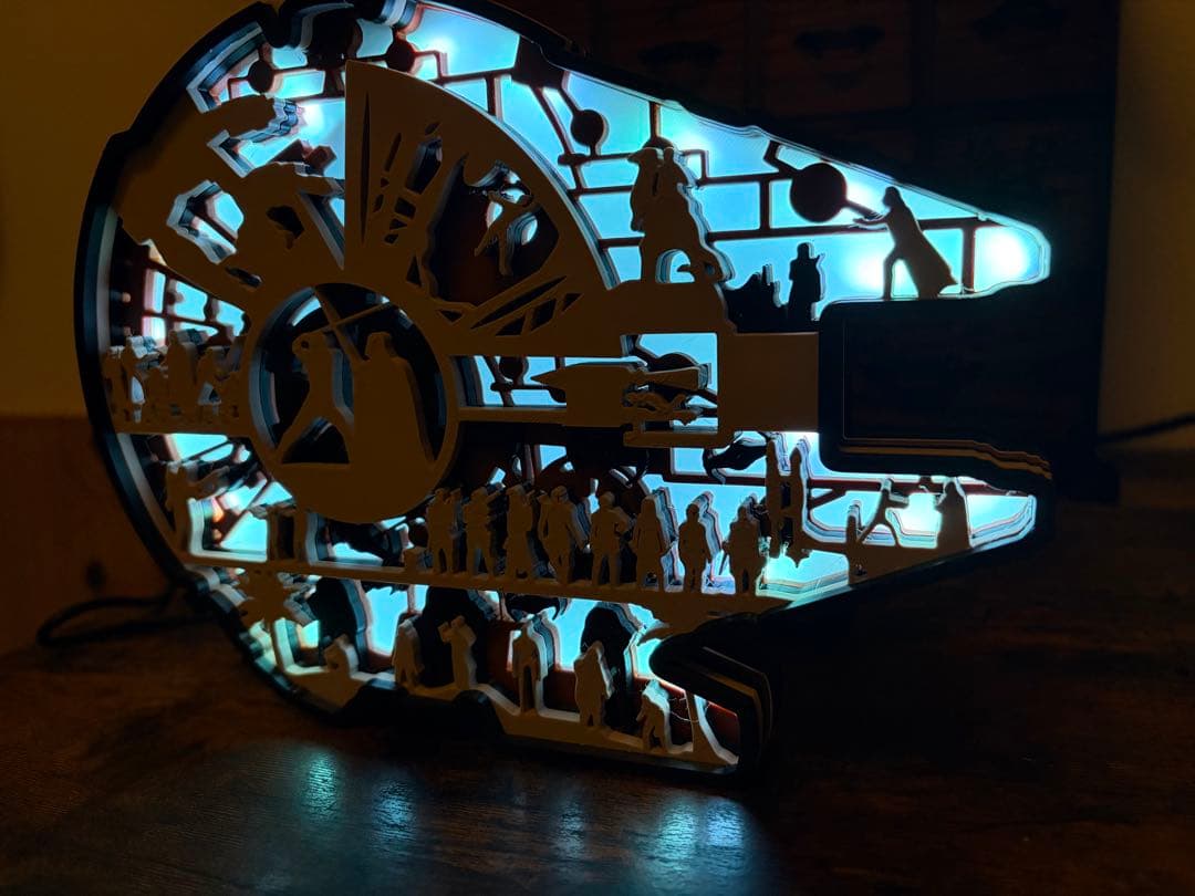 ミレニアム・ファルコン スターウォーズ STARWARS ライト 多層モデル