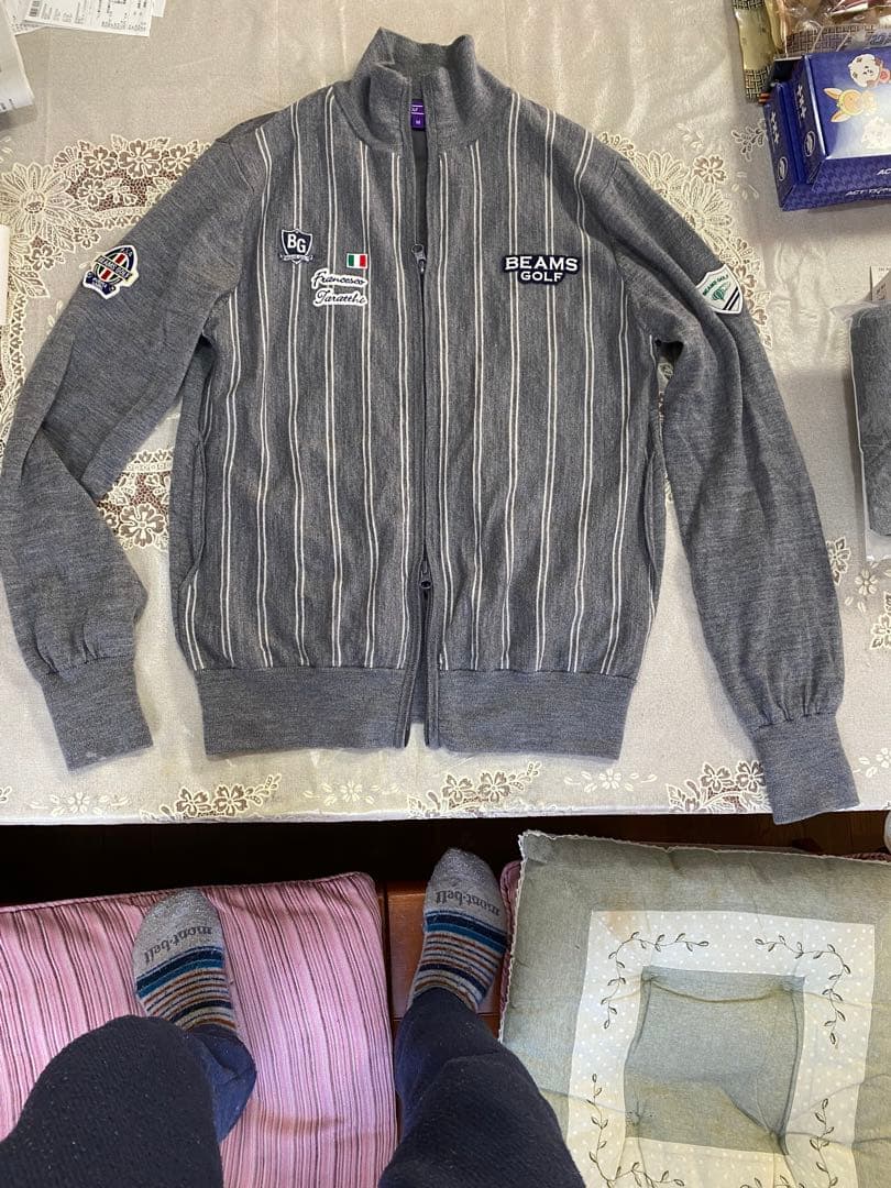 （使用浅・備品）ビームスゴルフ　蓄熱　ブルゾン　ジャケットM BEAMS GOLF（ビームス ゴルフ）ORANGE LABEL / USシリーズ エア