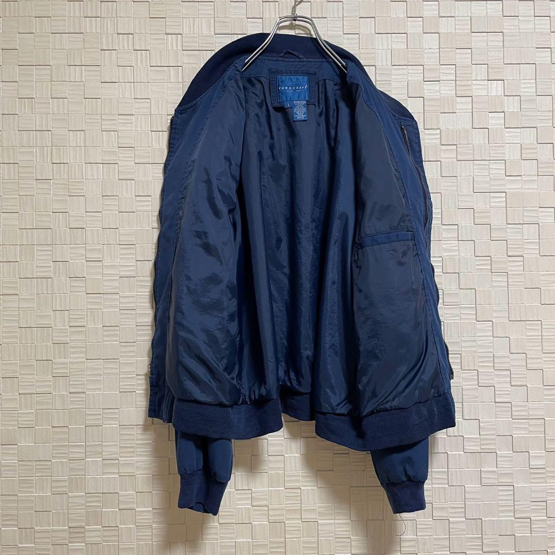90s】タウンクラフト ダービージャケット L カップショルダー 紺
