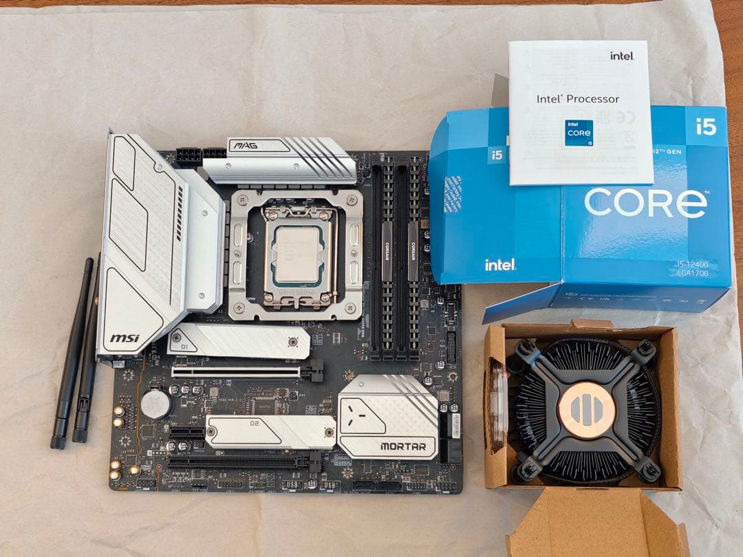 動作美品】i5-12400+32GB DDR4-3200CL16+マザー+多数 クラ