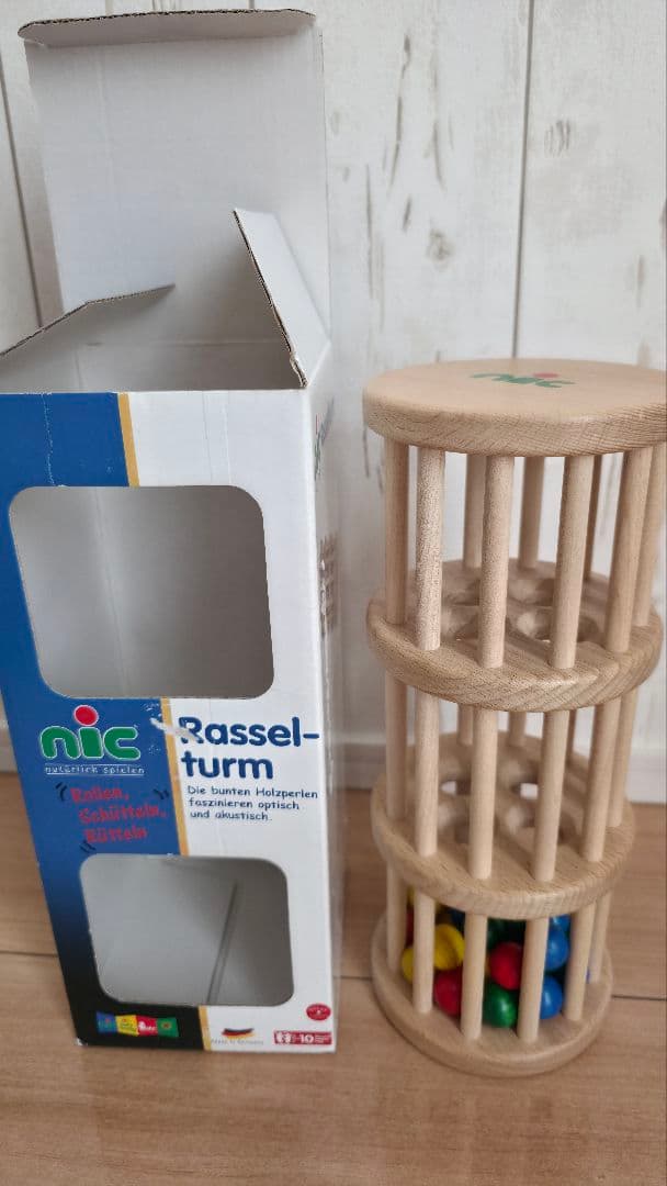 NIC ニック社 ドラム玉落とし Rassel-turm 木製 ガラガラ - メルカリ