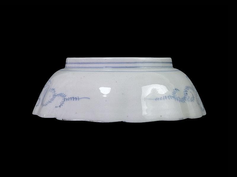 古伊万里 染付 亀甲紋に草花紋の図 膾皿 江戸期 D568AS-fbsx - メルカリ