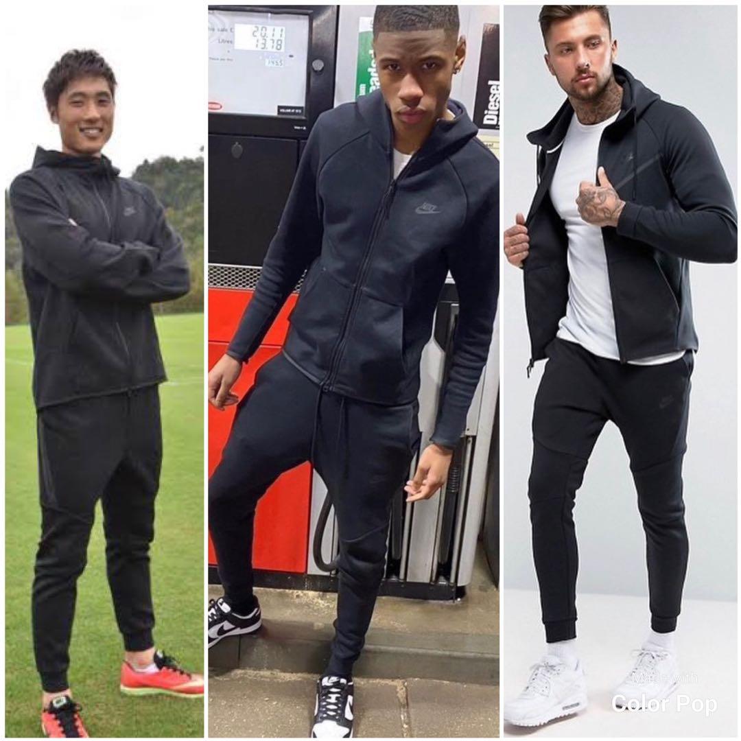 新品未使用 ブラック メンズL テックフリース セットアップ ナイキ