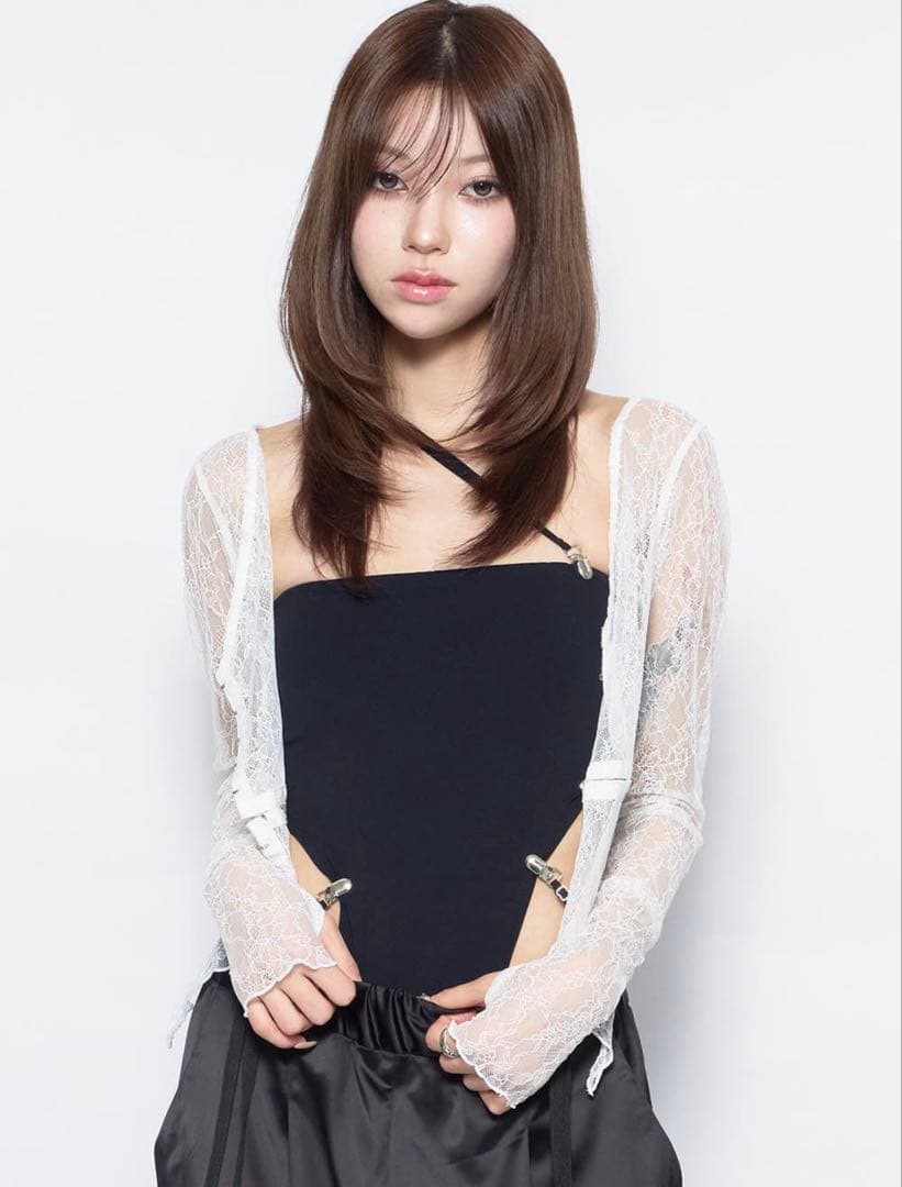 トップス THEREDTHREAD S split lace tops White THEREDTHREAD / ザレッドスレッド】S split lace tops