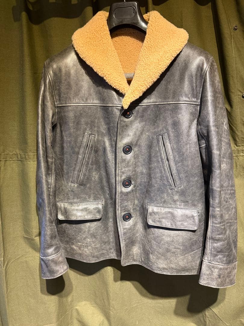 ラルフローレン ムートンレザー カーコート LEATHER CAR COAT|mercari
