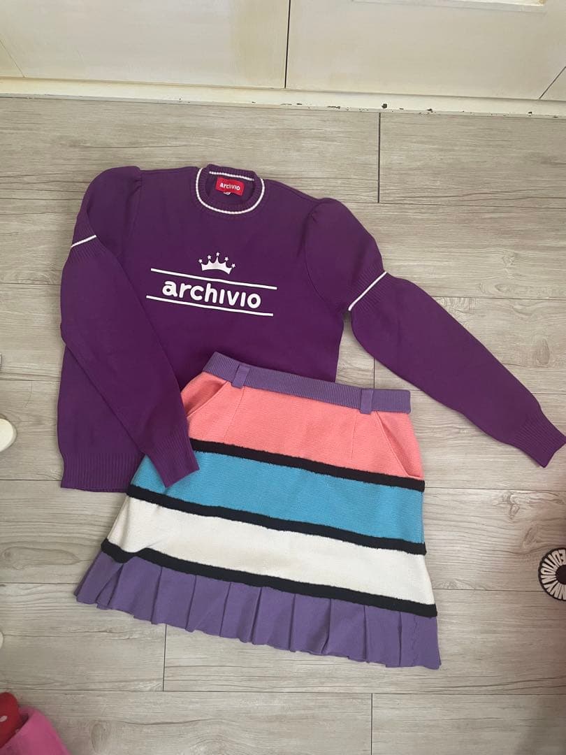 archivio 紫 トップス マルチカラースカート セット 38 21_a5f3d8ee-c595-4b3b-be60-