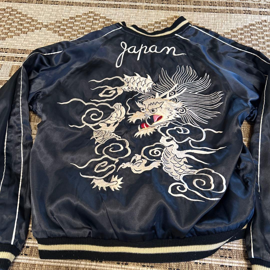 東洋エンタープライズ 刺柄デザイン スカジャン L TT10636 グリーン