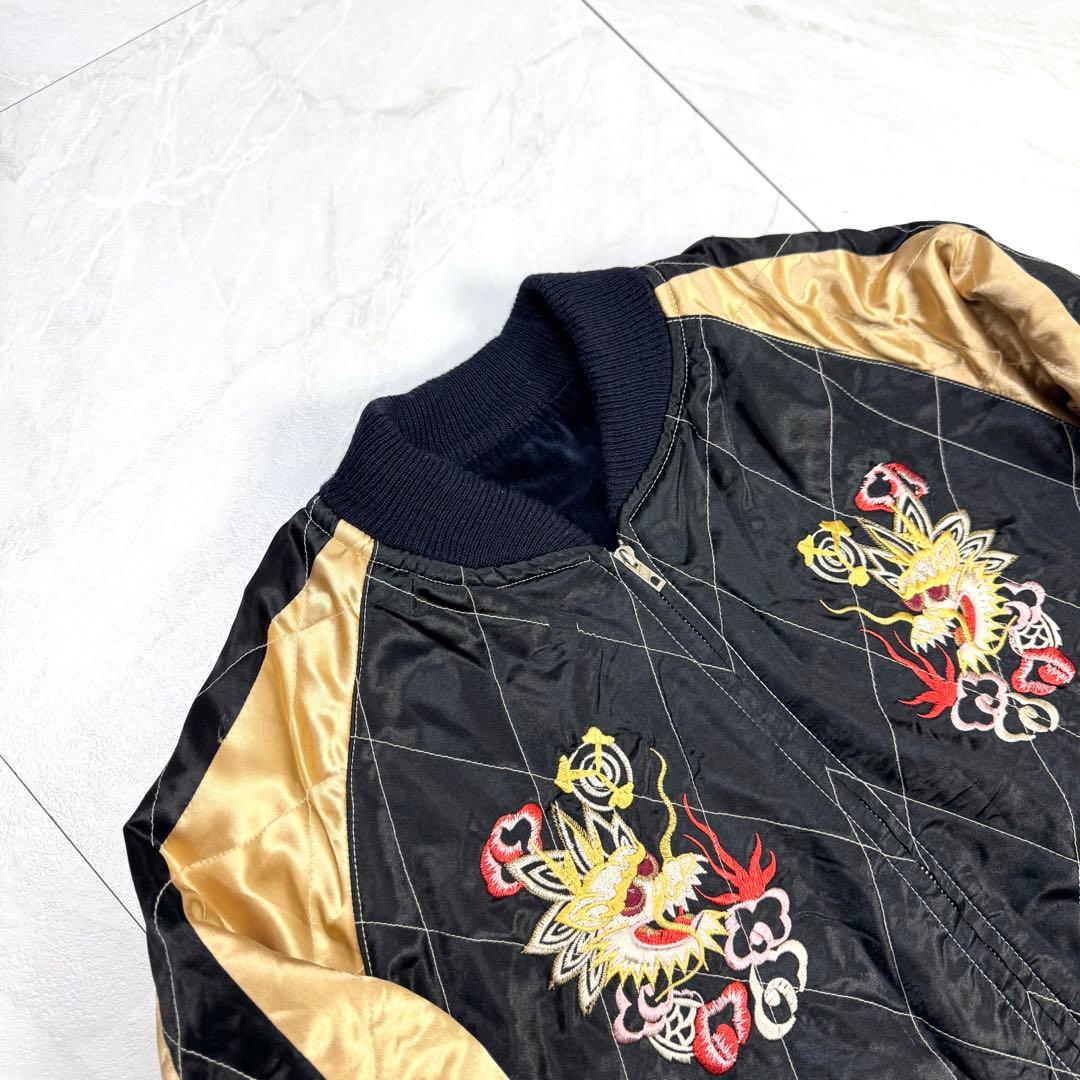 美品 テーラー東洋 別珍 スカジャン ベロア 蛇髑髏 ドクロ 昇龍 M