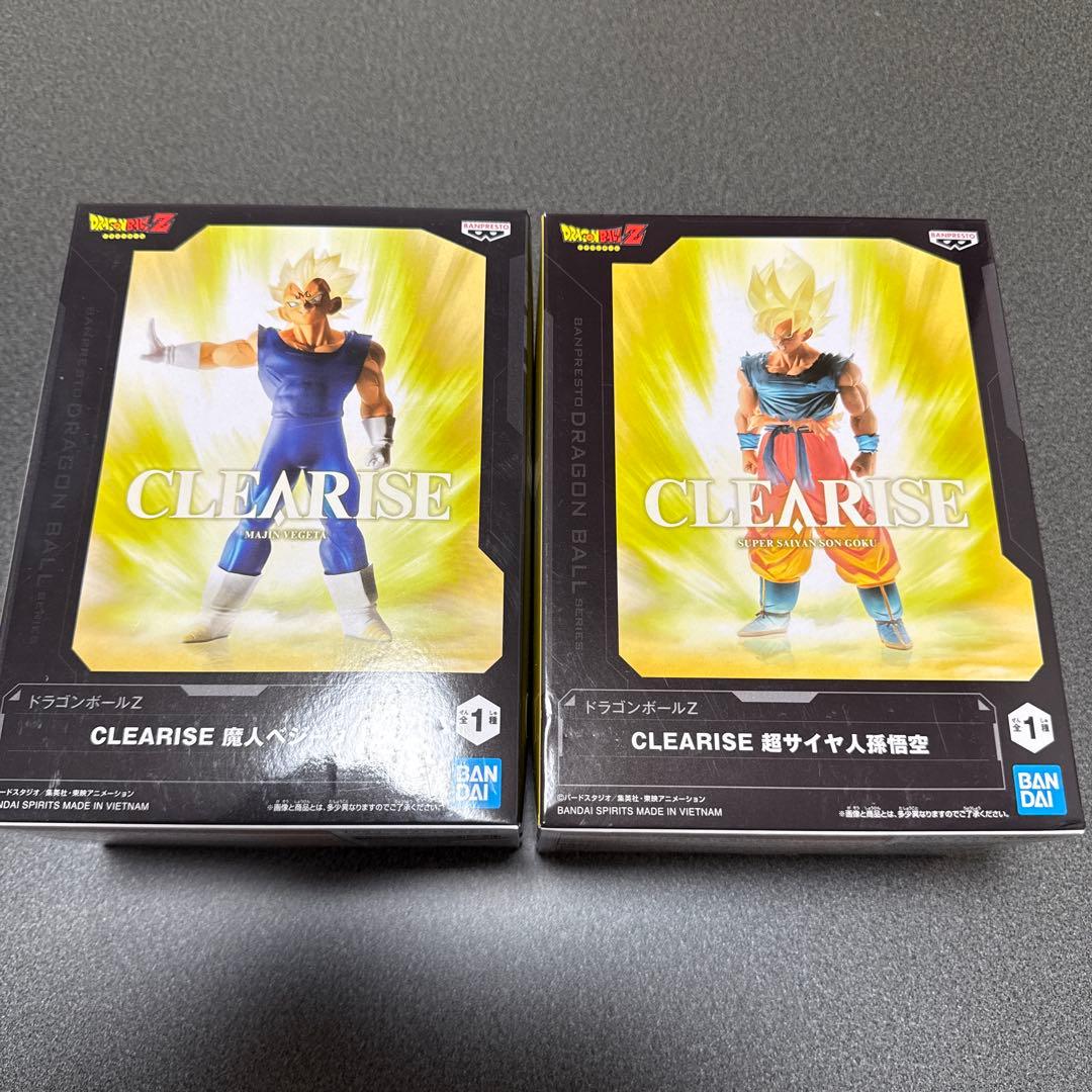 新品未開封】ドラゴンボール 超サイヤ人孫悟空 魔人ベジータ CLEARISE
