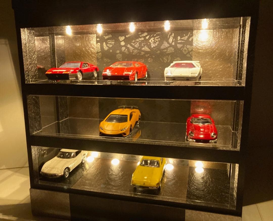 1/64展示仕様・BK&BS・3層式ディスプレーBOX/LED照明・ネオジオラマ