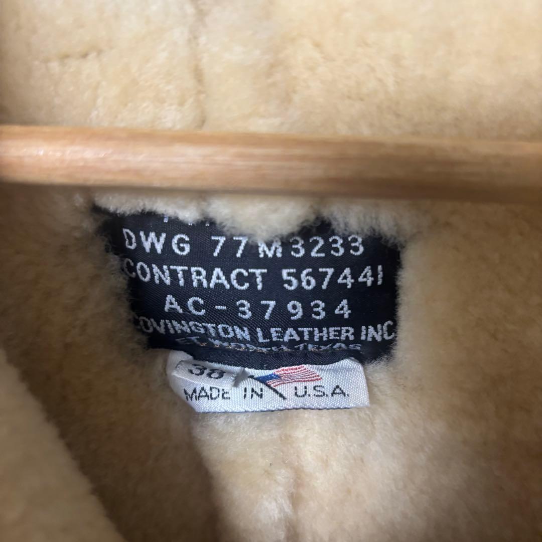 USA製 Covington Leather B-3 本革ムートンジャケット38 - メルカリ