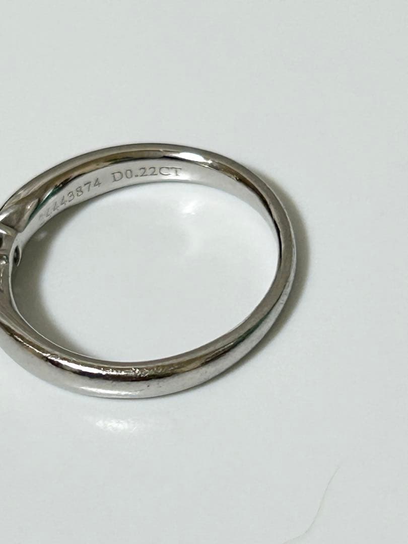 ティファニーハーモニーリング Pt950 0.22ct VS-1