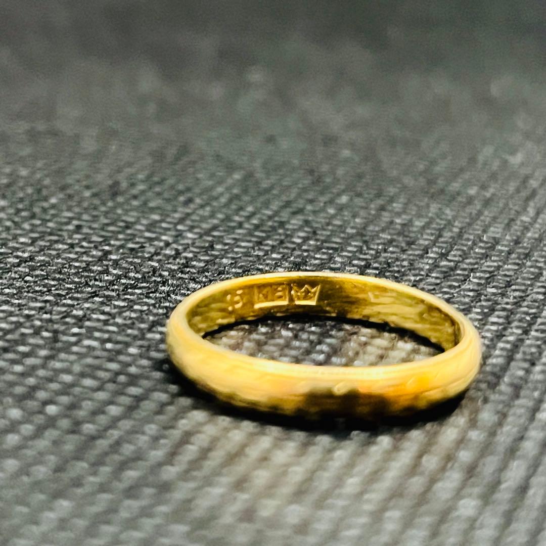 K18 2.3g レトロデザインリング 昭和ヴィンテージ 11号 鑑定済