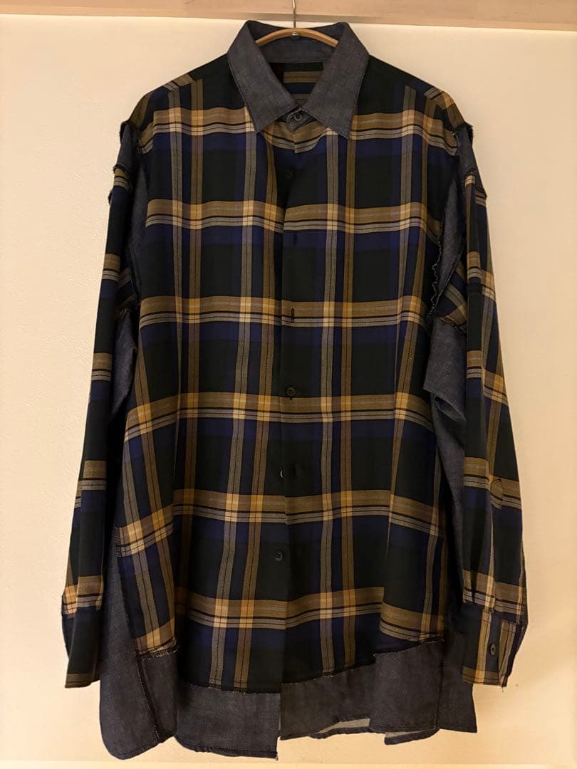 Y*U様 N.HOOLYWOOD 22SS チェックビッグシャツ N.HOOLYWOOD - BIG MAC SHIRT （GRY CHECK） / チェックシャツ
