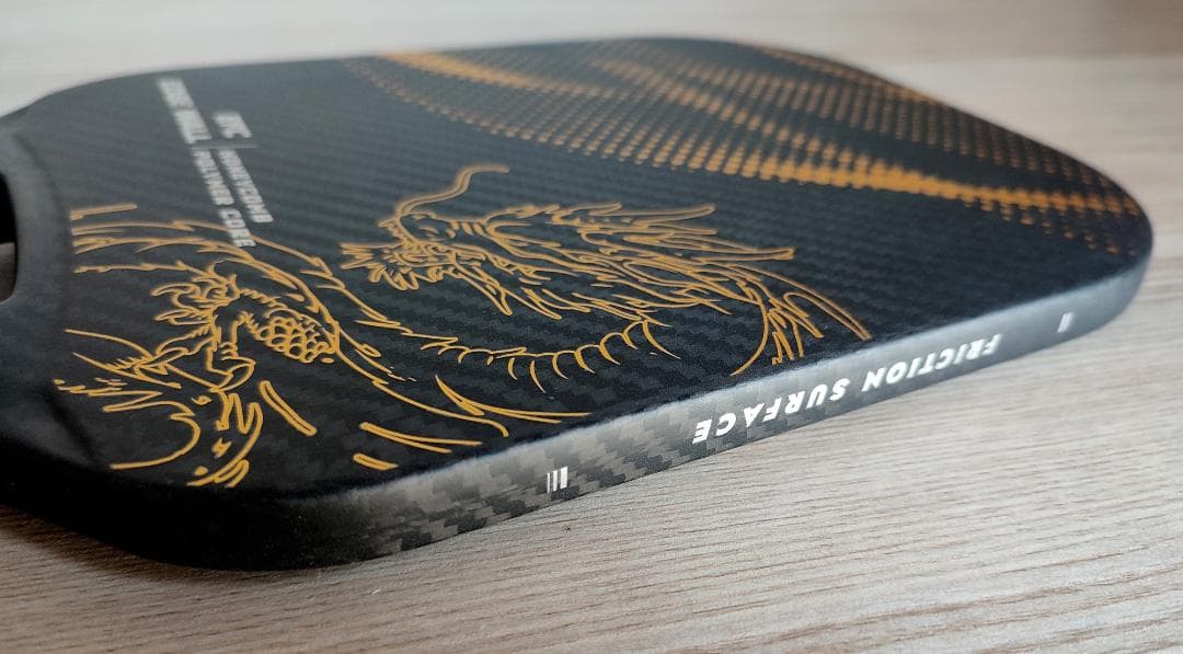 ピックルボール パドル カーボン サーモフォーム エッジレス 黄金 竜