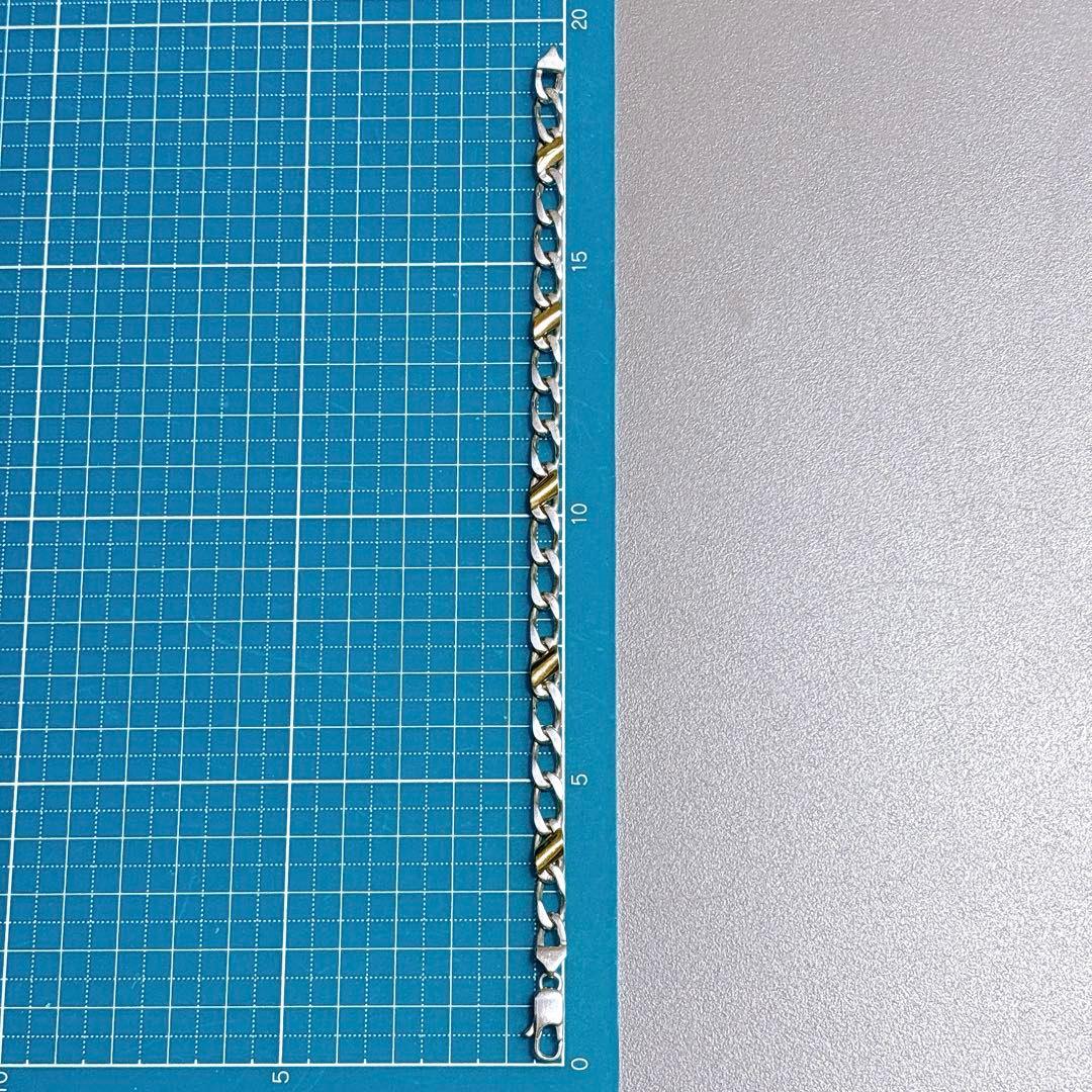 【美品】19.2cm ティファニー フィガロチェーン ブレスレット925/750